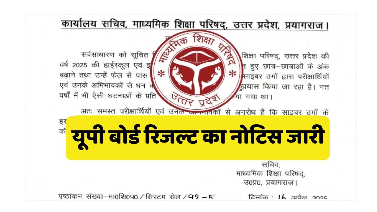 UP Board Result 2025 Out News